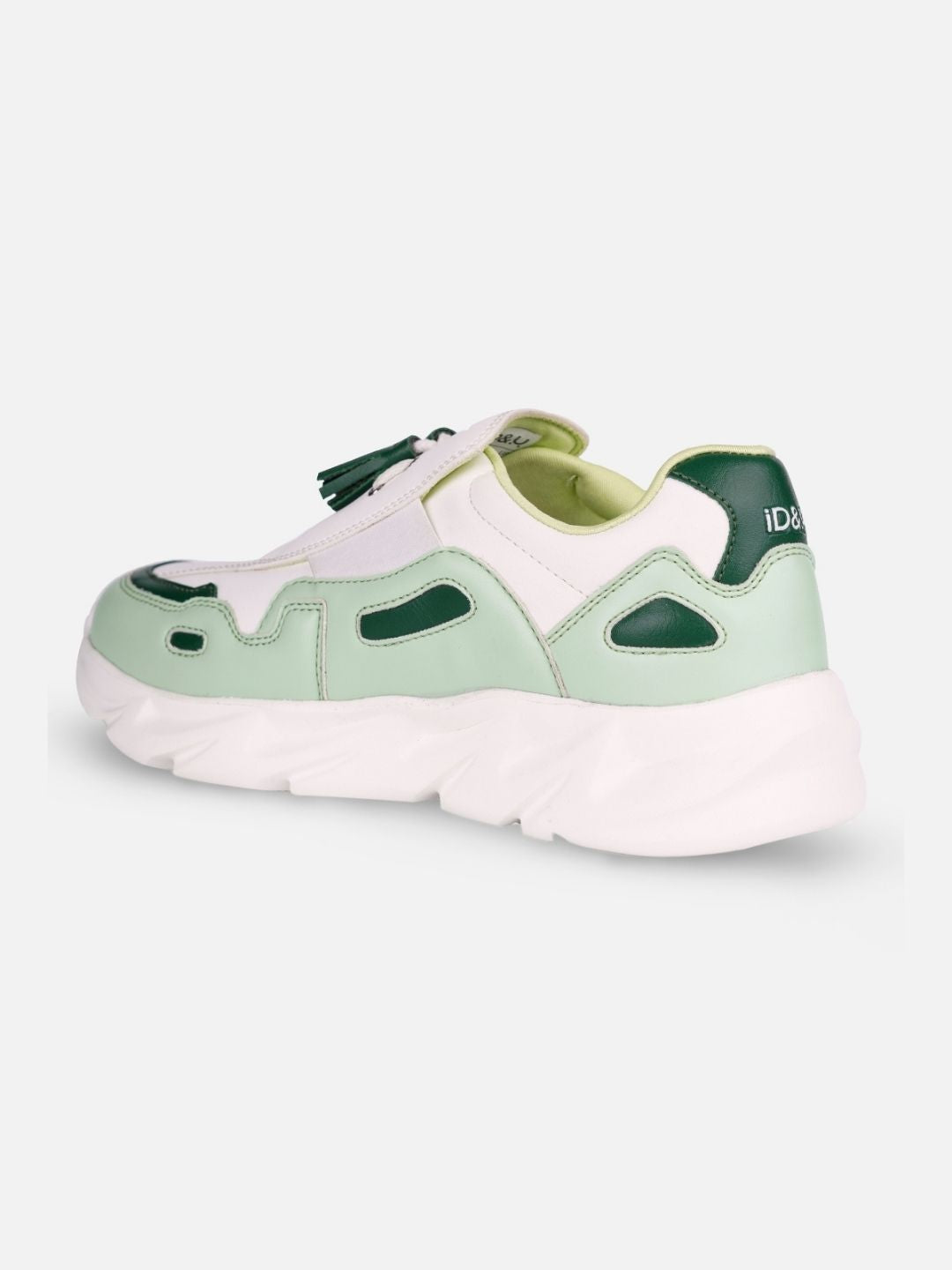 Women's White/Green All Seasons Wearing Sneakers (IU1004)