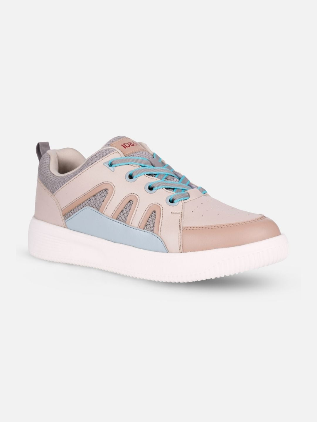 Women's Cream/Blue Platform Sneakers (IU1007)