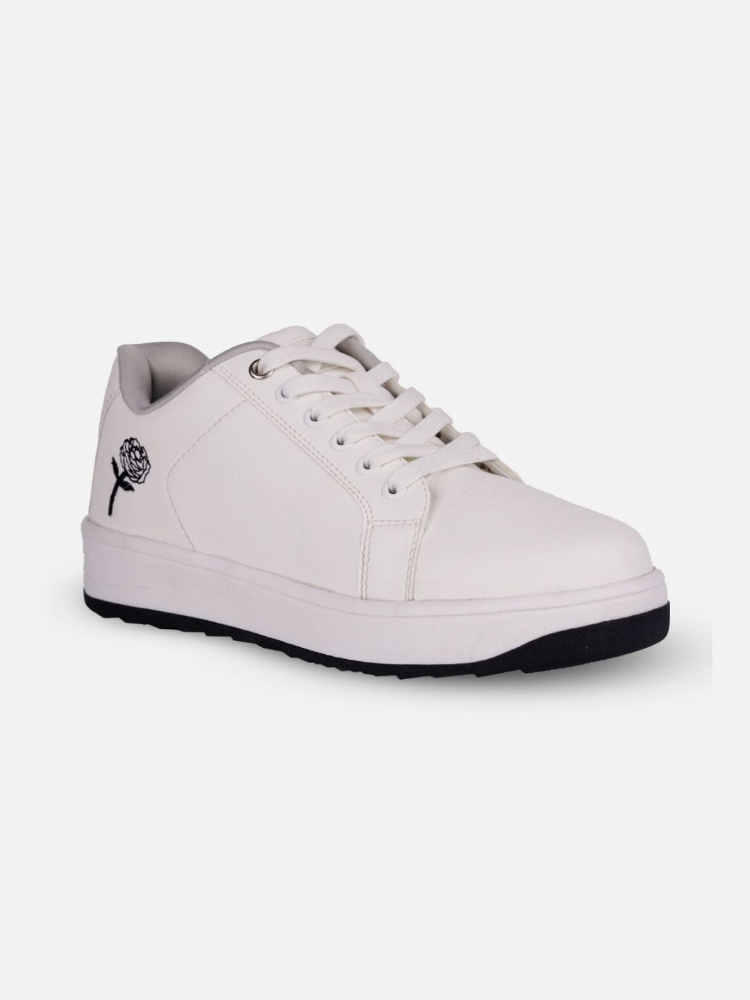 Women's White/Silver Platform Sneakers (IU1012)