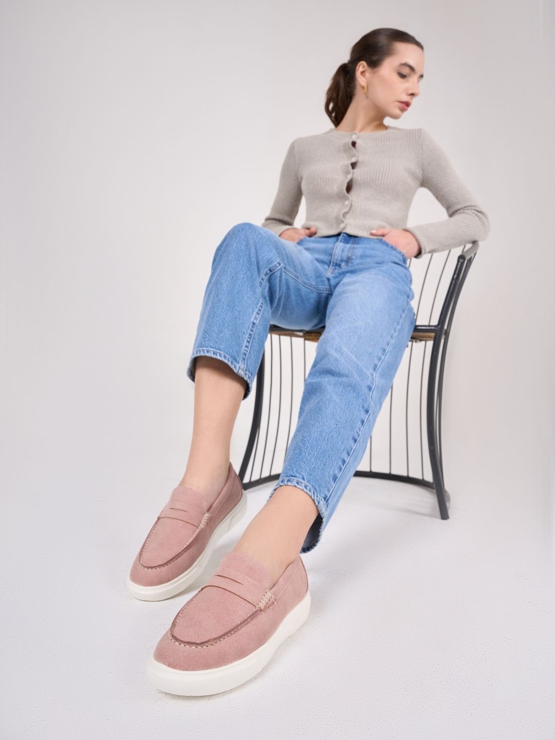 Women's Pink Casual Slip On (IU1017)