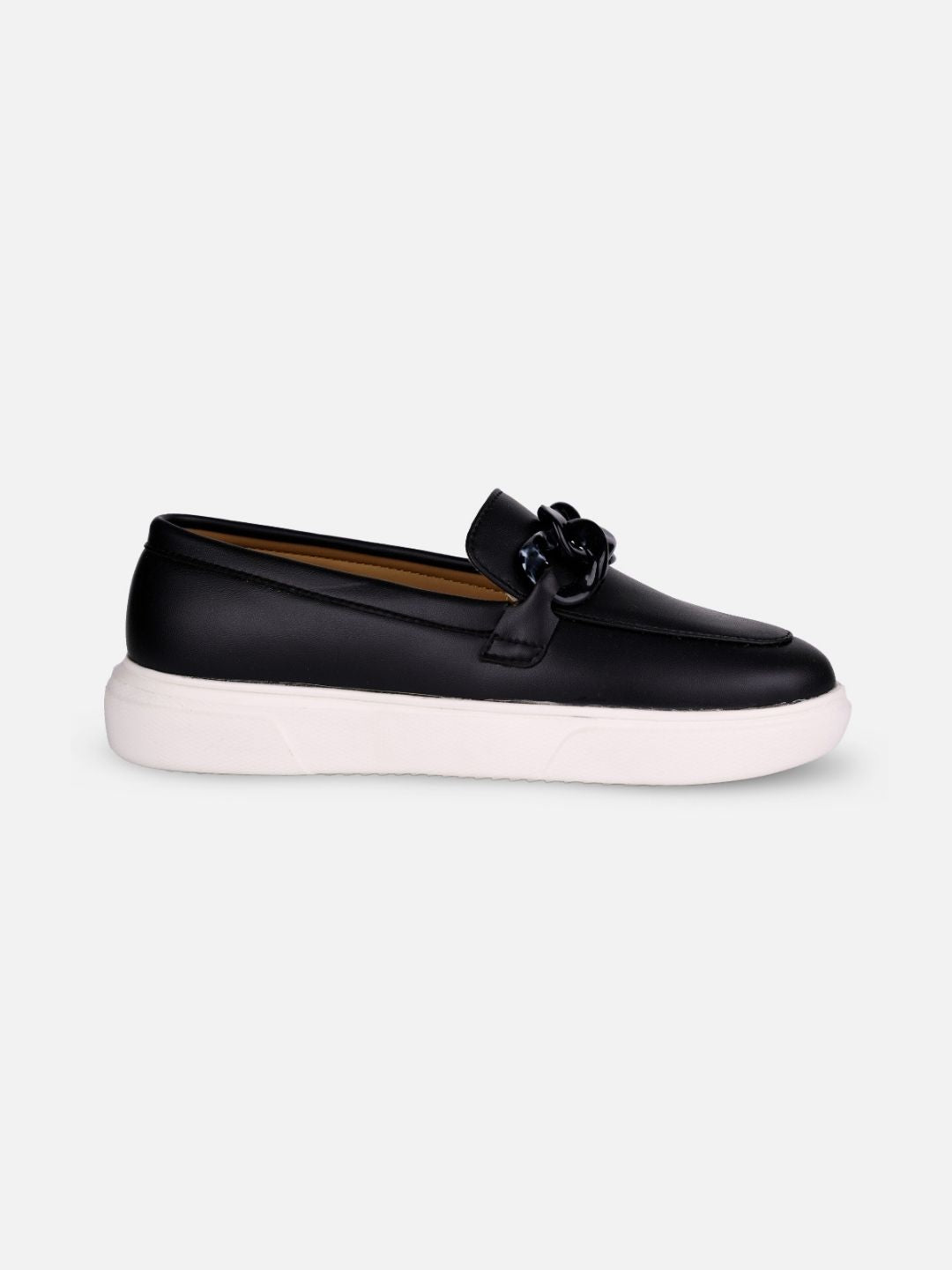 Women's Black Casual Slip On (IU1018)
