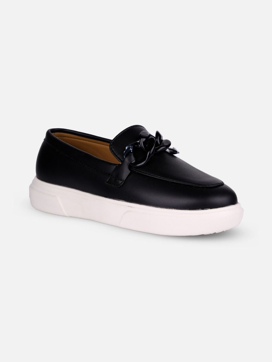 Women's Black Casual Slip On (IU1018)