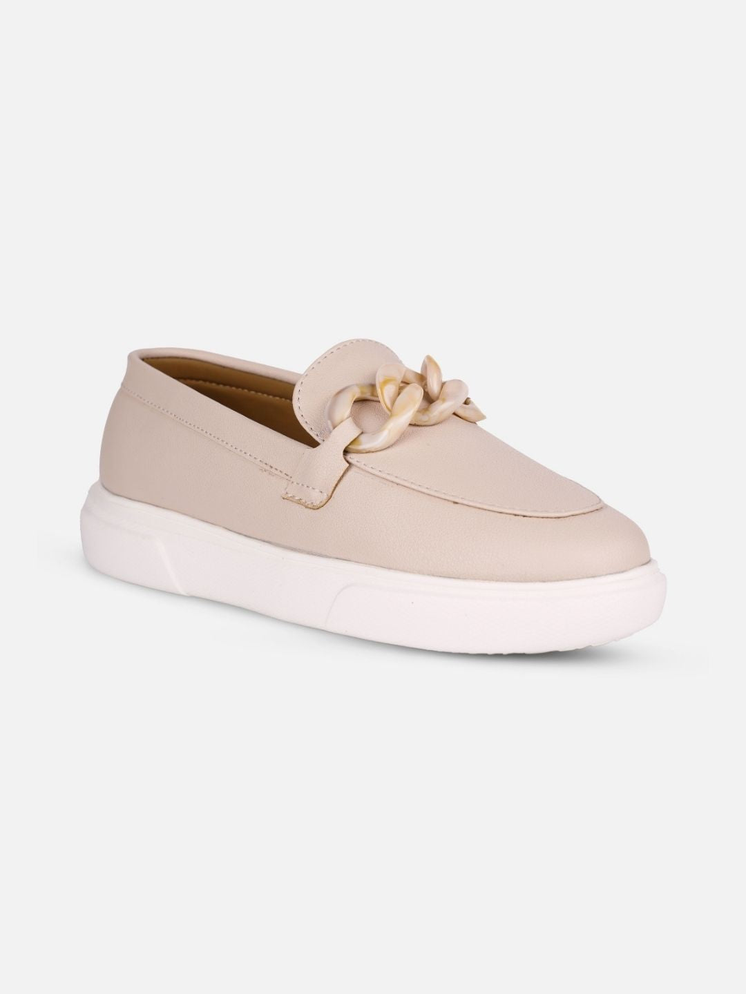 Women's Beige Casual Slip On (IU1018)