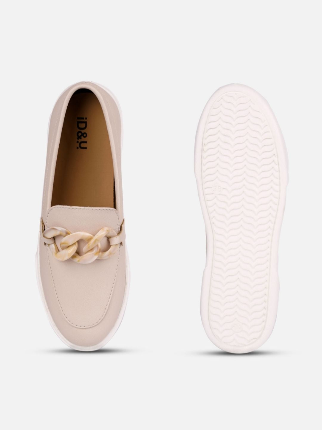 Women's Beige Casual Slip On (IU1018)