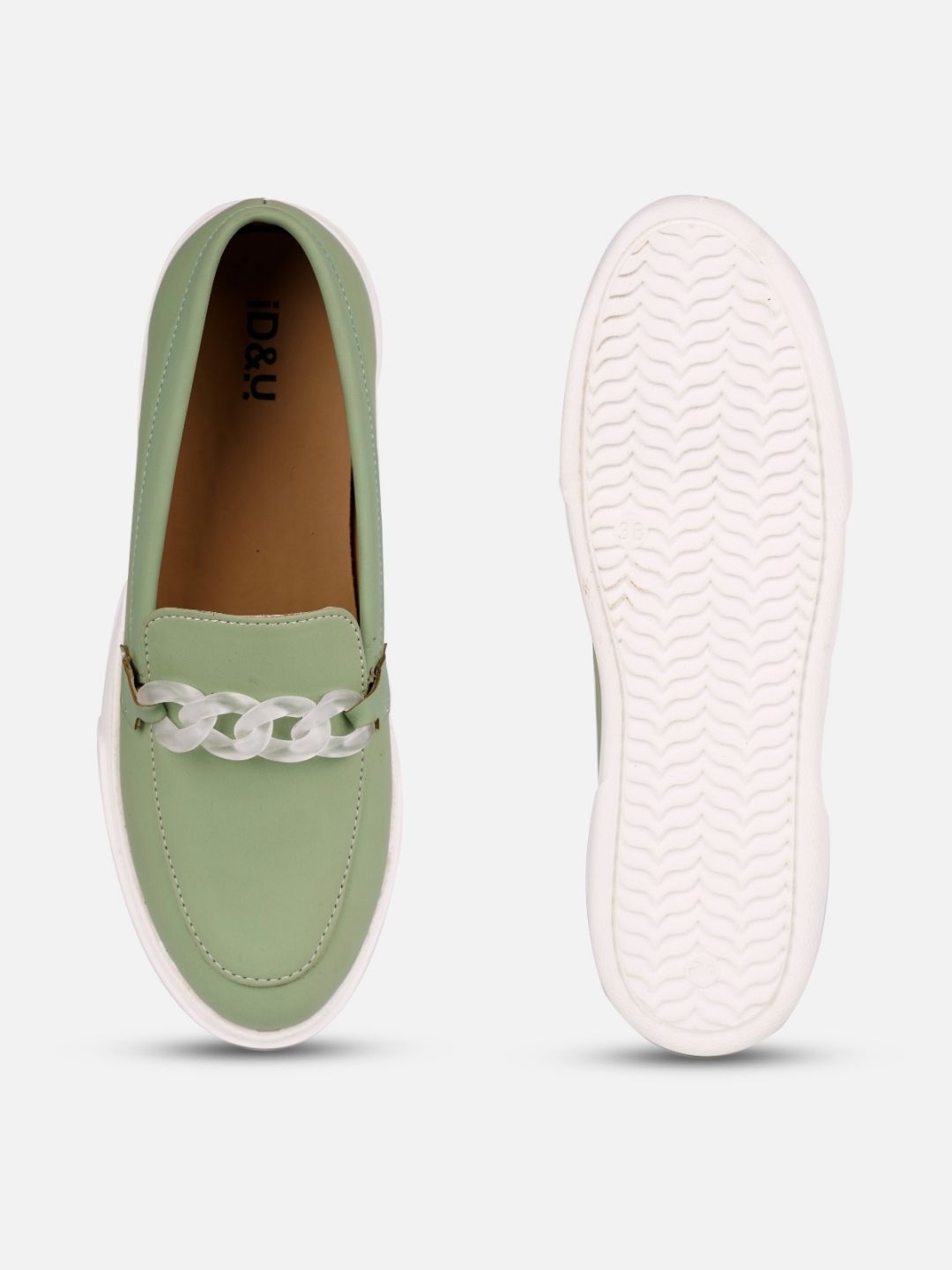 Women's Green Casual Slip On (IU1019)