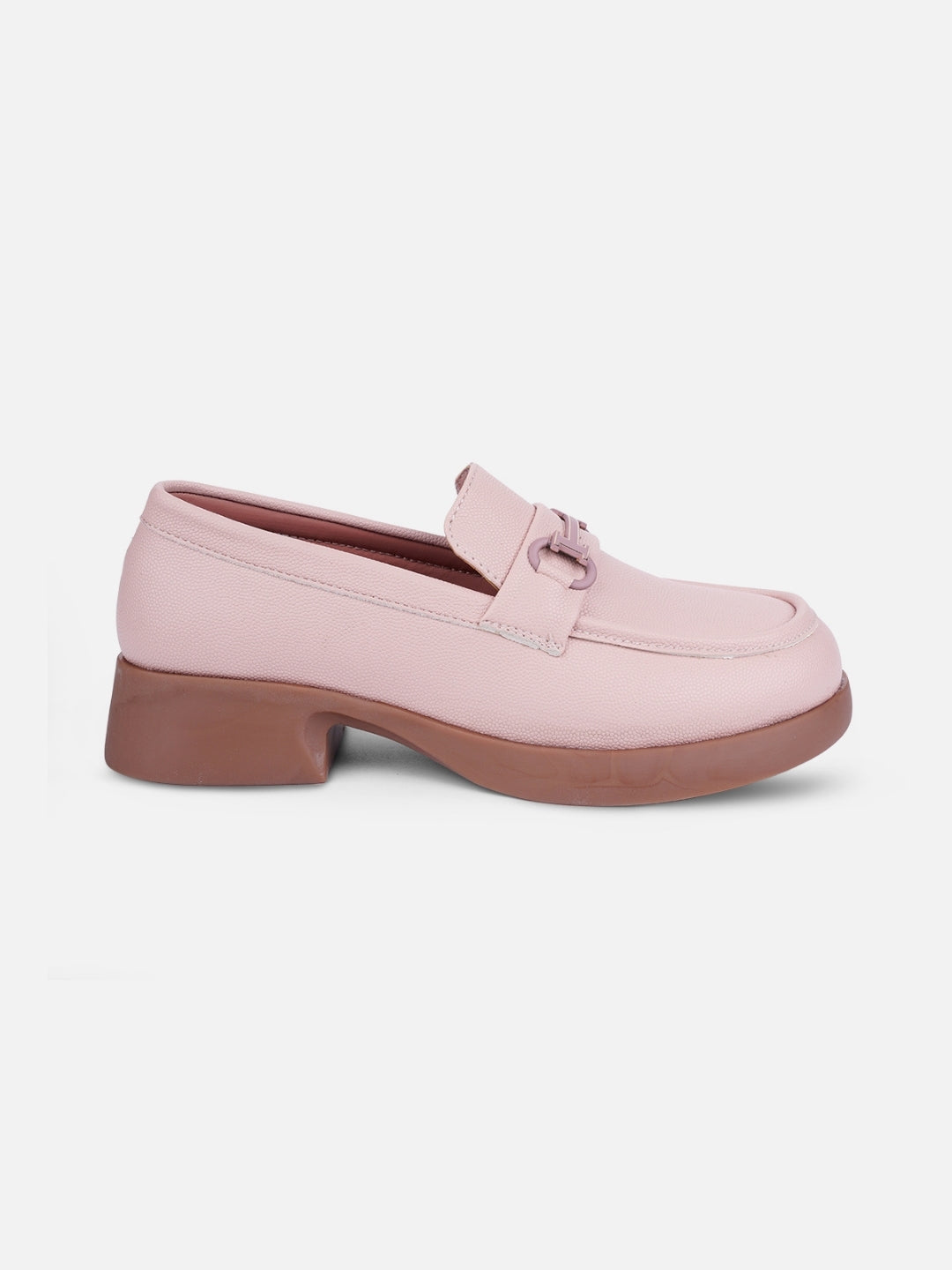 Women's Pink Block Heel Slip On (IU2004)