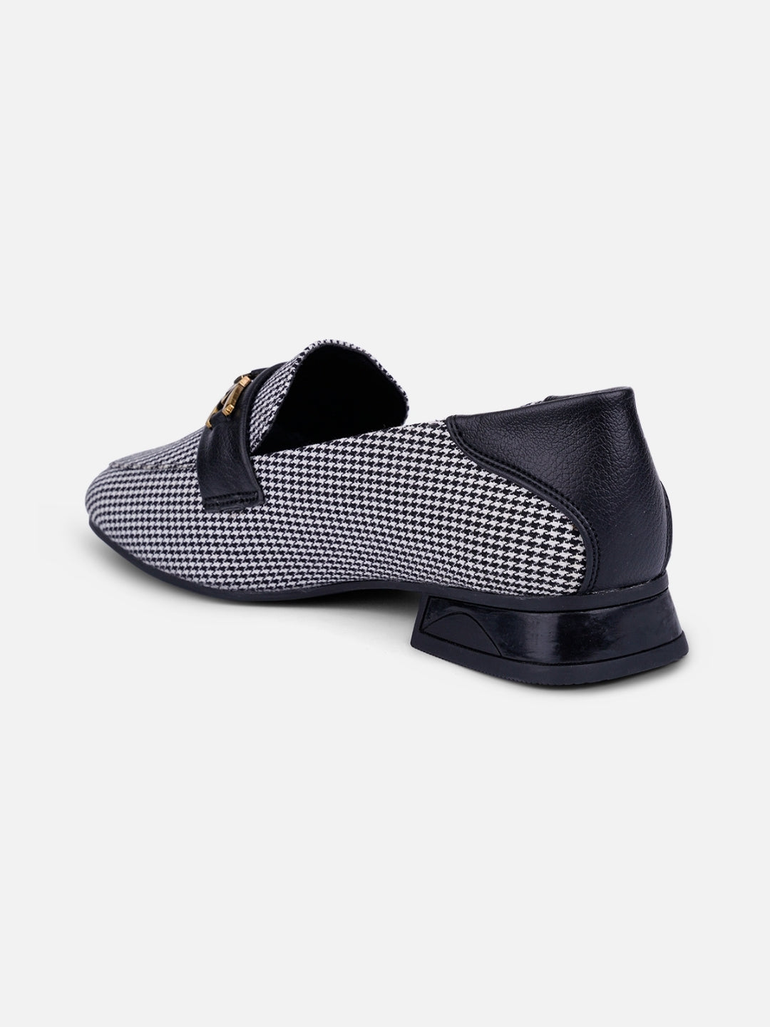 Women's Black/White Casual Slip On (IU2009)