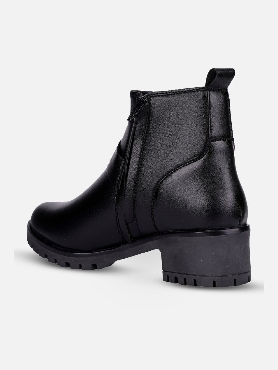Women's Black Ankle Boots (IU5001)