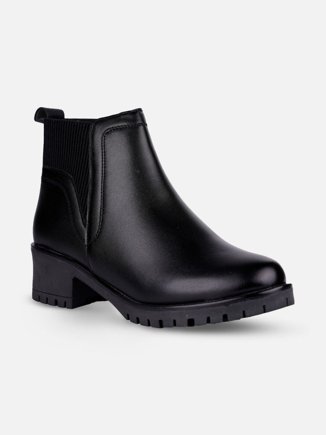 Women's Black Ankle Boots (IU5002)