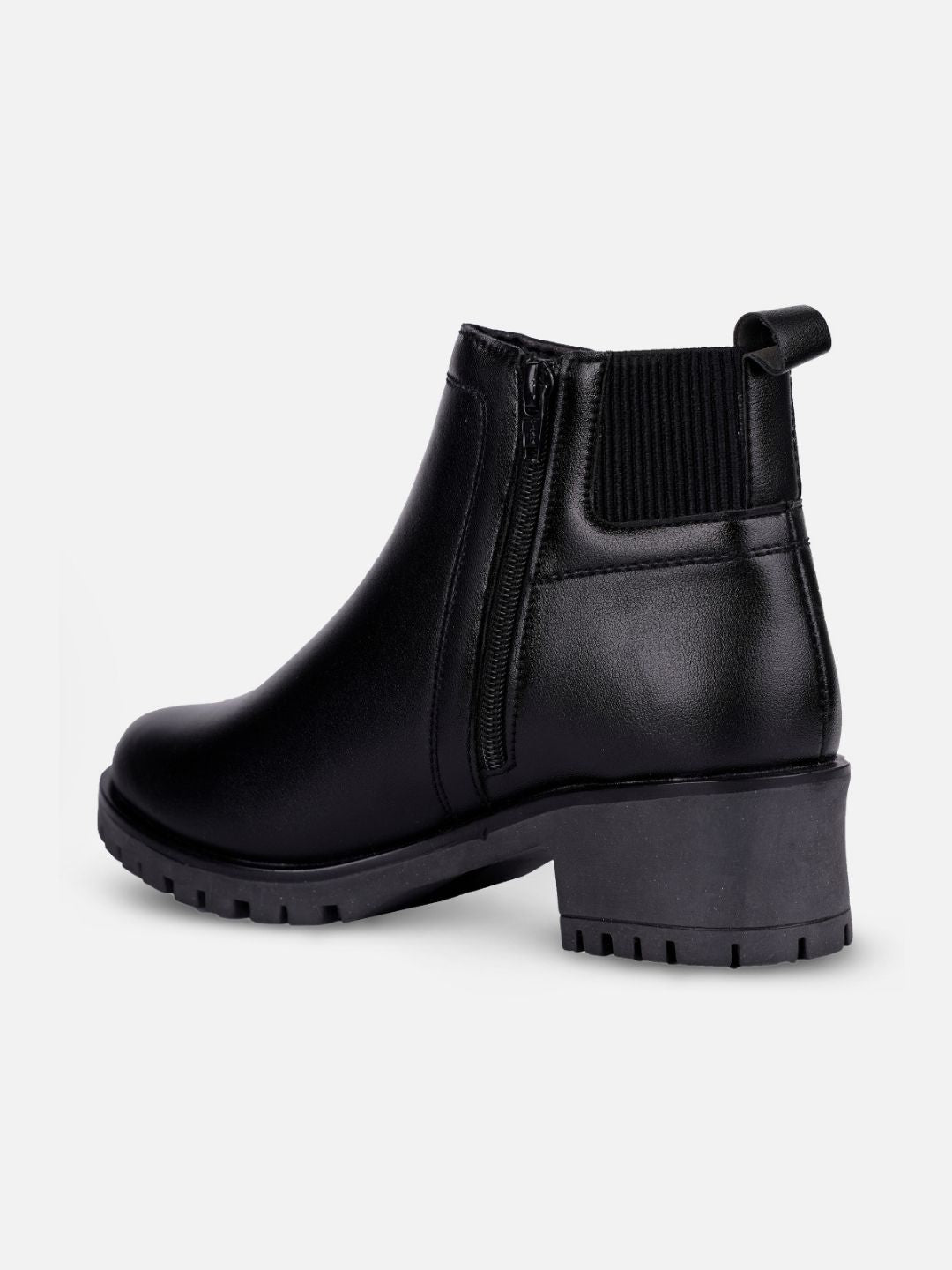 Women's Black Ankle Boots (IU5002)