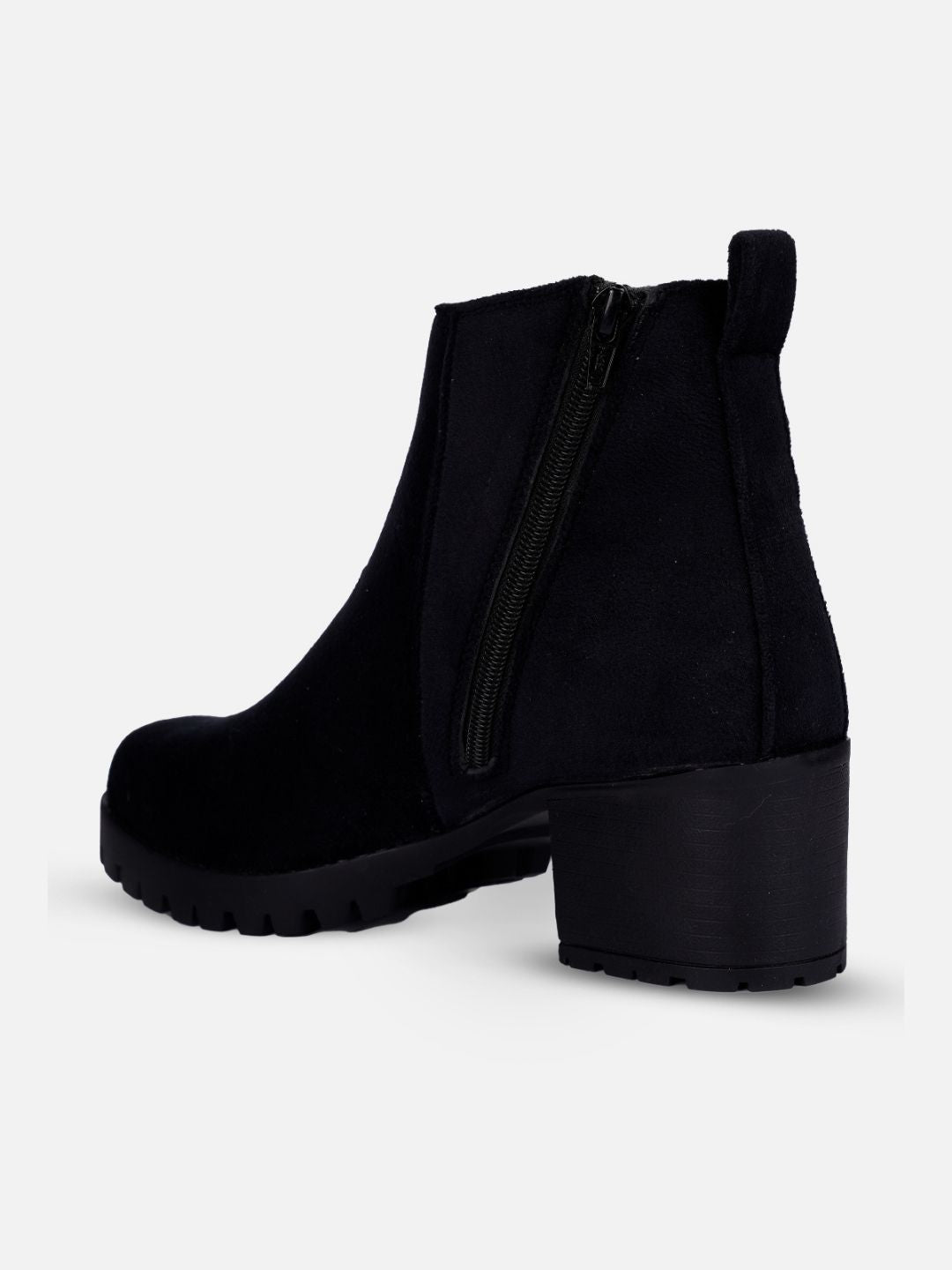 Women's Black Casual Ankle Boots (IU5003)