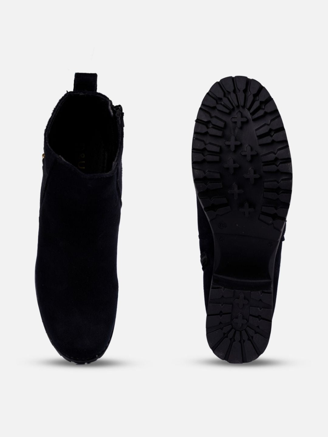 Women's Black Casual Ankle Boots (IU5003)