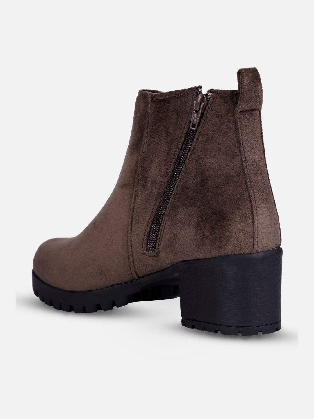 Women's Brown Casual Ankle Boots (IU5003)