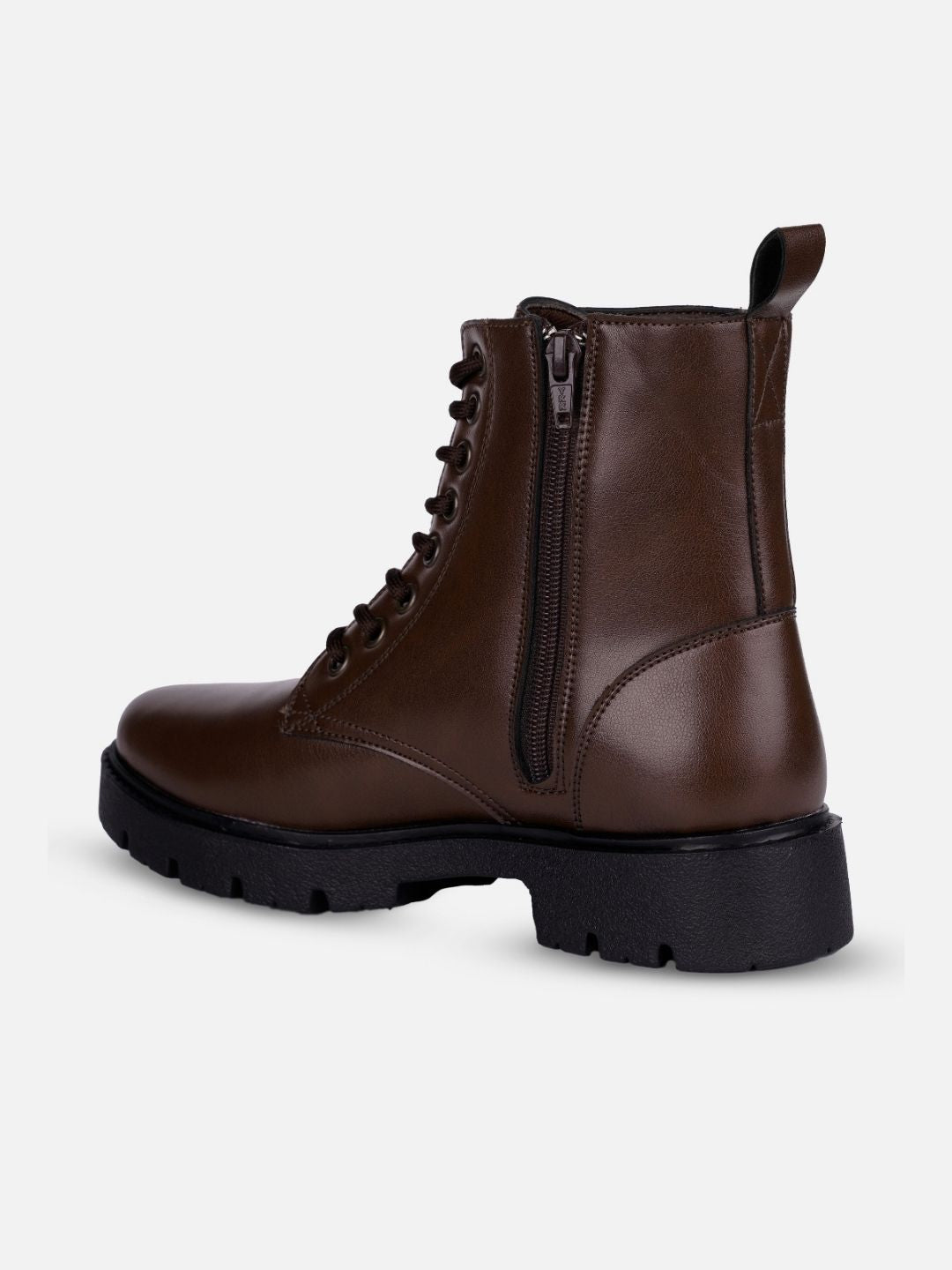 Women's Brown Lace Up Casual Boots (IU5007)