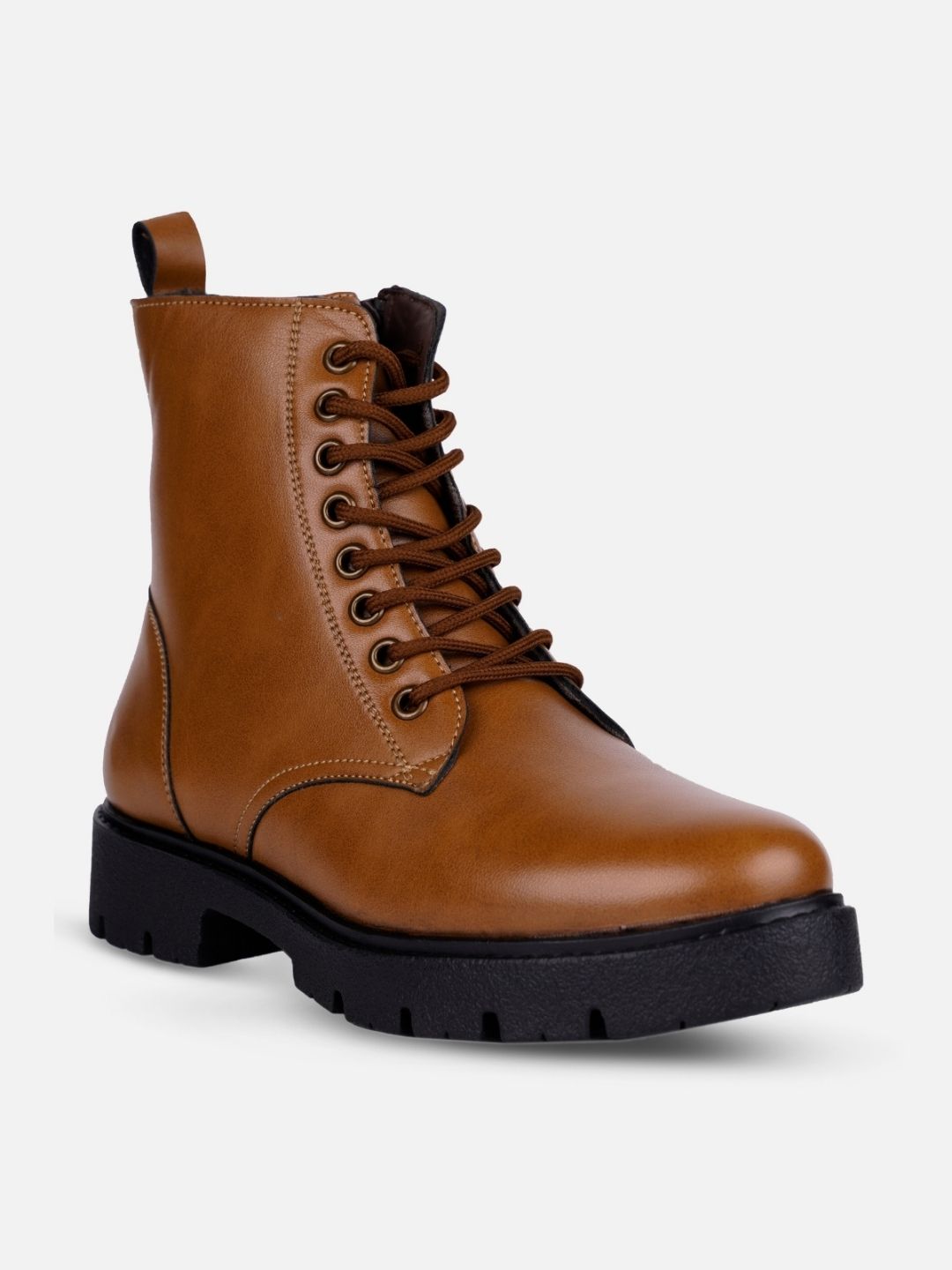 Women's Tan Lace Up Casual Boots (IU5007)