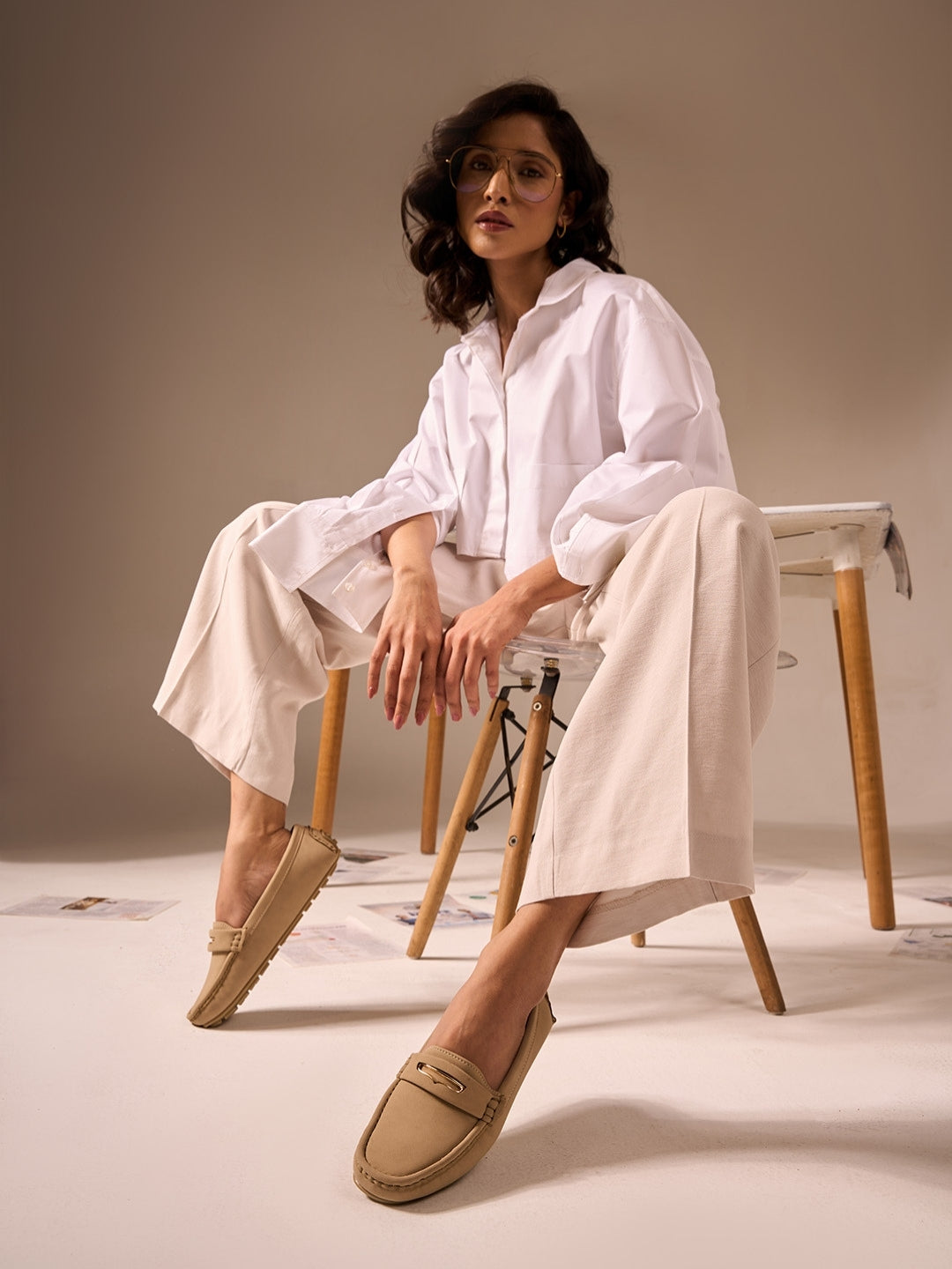Women's Khaki Soft & Premium Loafers (IU2002)