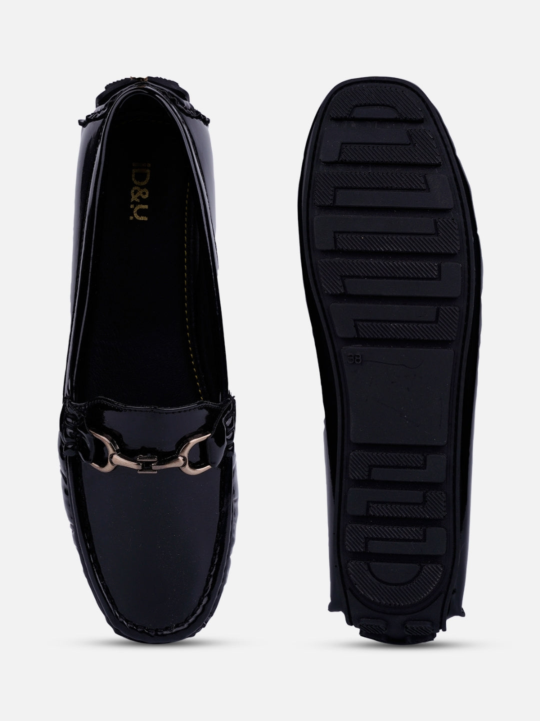Women's Black Soft & Flexy Loafers (IU2006)