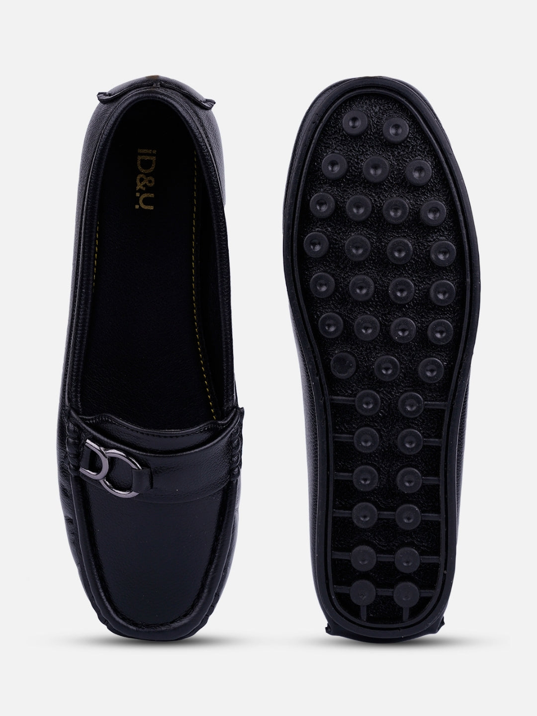 Women's Black Soft & Flexy Loafers (IU2007)