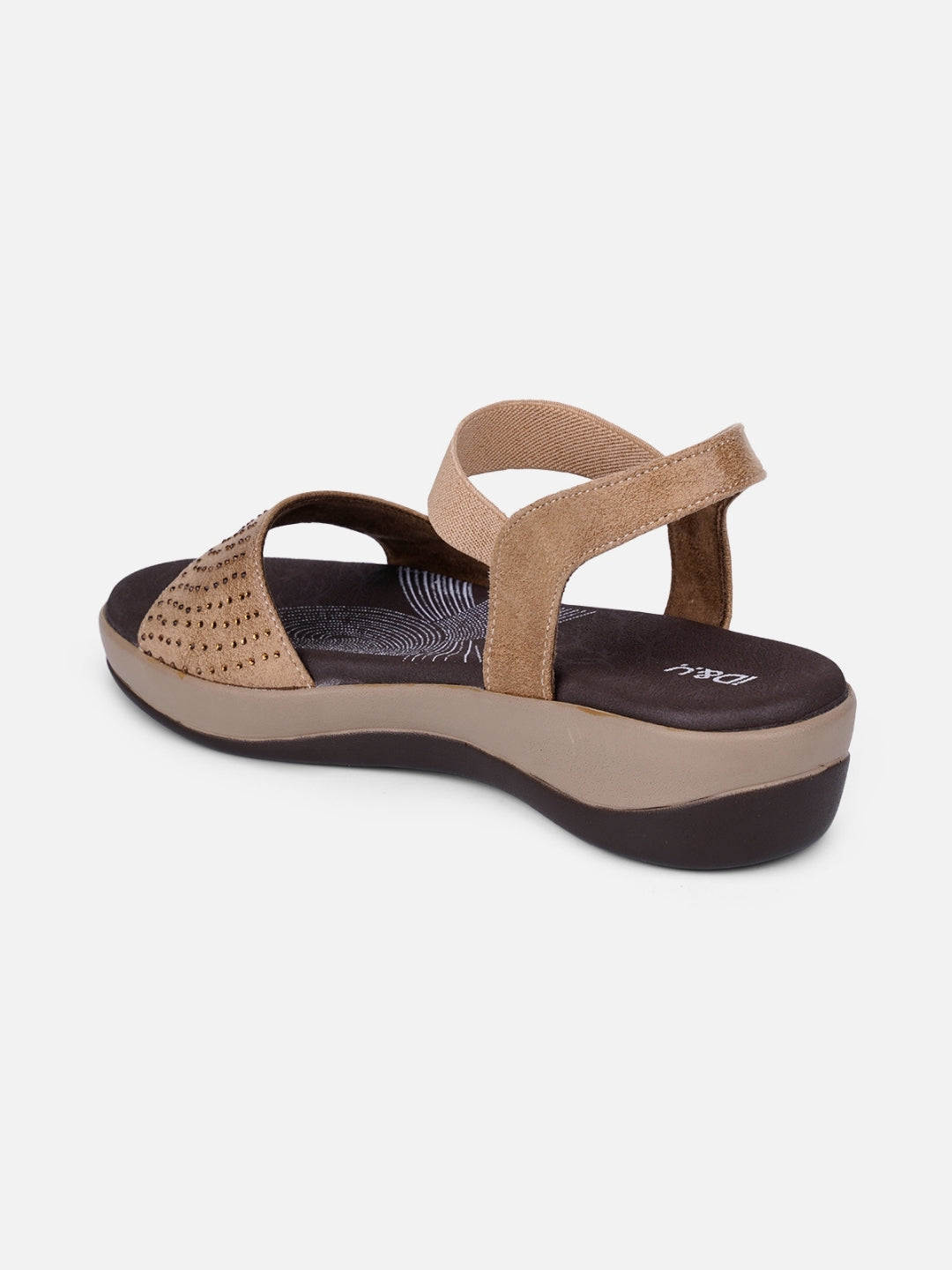 Women's Beige Slingback Strap Sandals (IU6001)