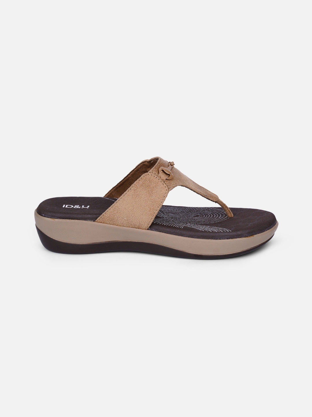 Women's Beige Thong Sandals (IU6003)