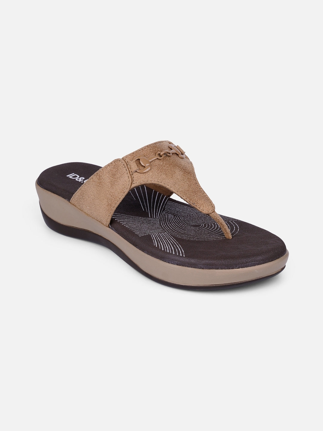 Women's Beige Thong Sandals (IU6003)