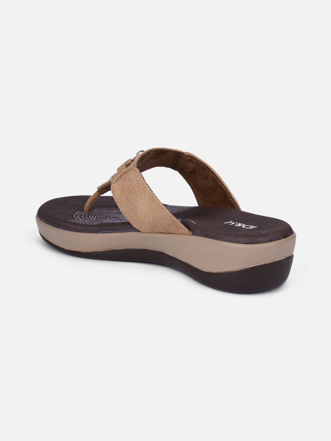 Women's Beige Thong Sandals (IU6003)