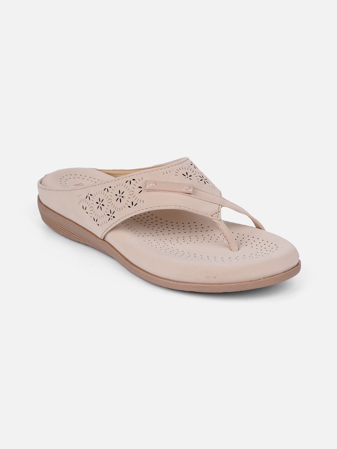 Women's Cream Thong Sandals (IU6009)