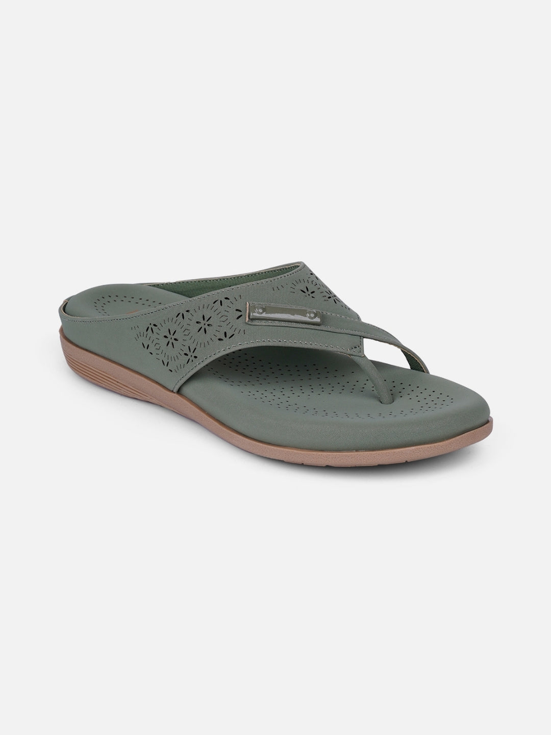 Women's Olive Thong Sandals (IU6009)
