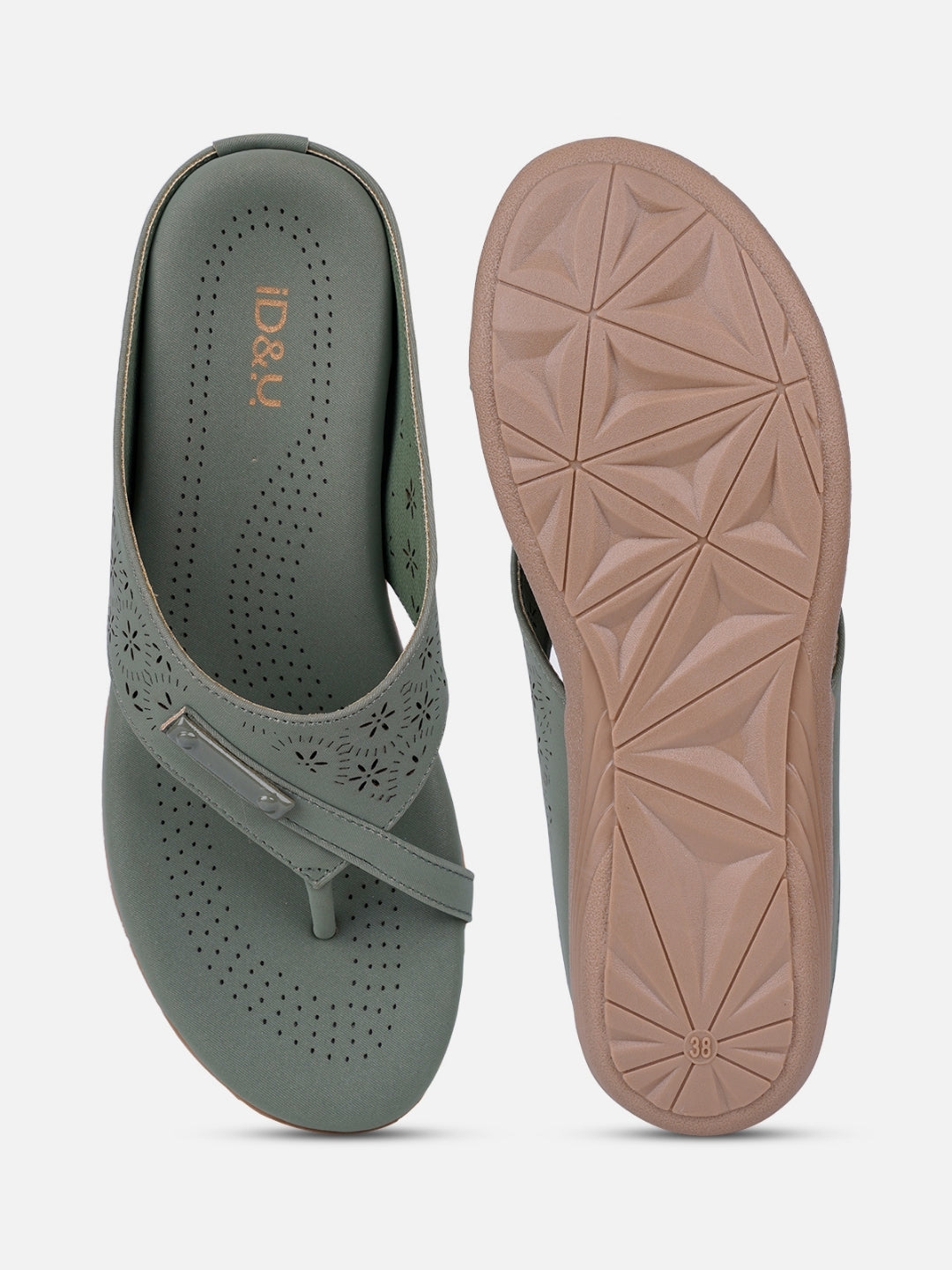 Women's Olive Thong Sandals (IU6009)