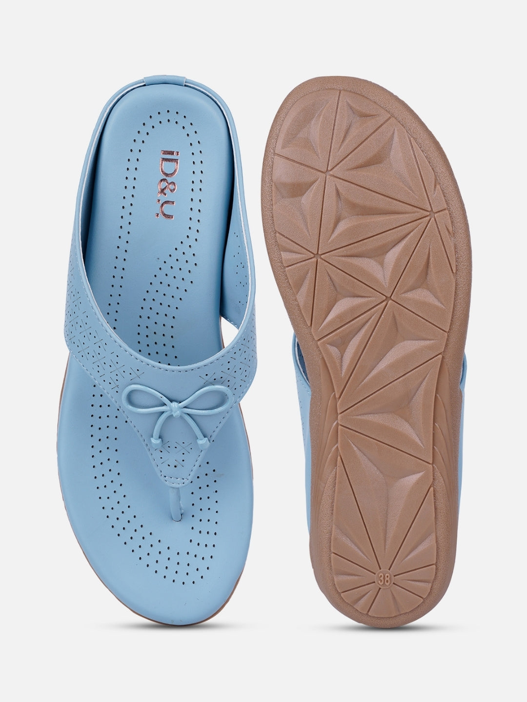 Women's LT.Blue Thong Sandals (IU6010)