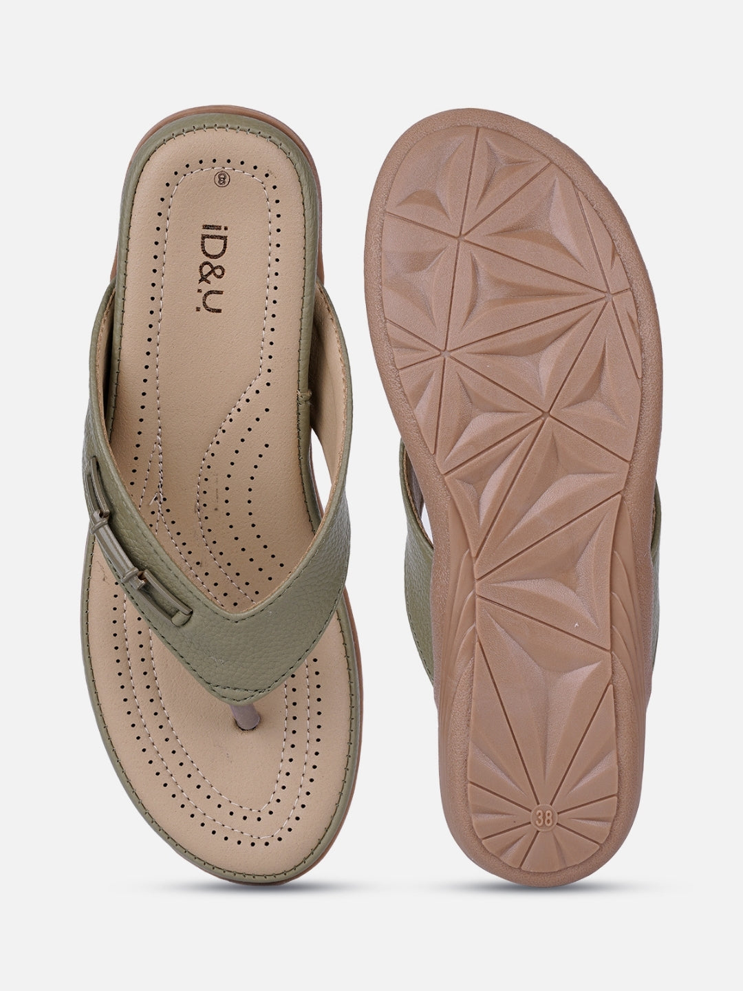 Women's Olive Thong Sandals (IU6013)