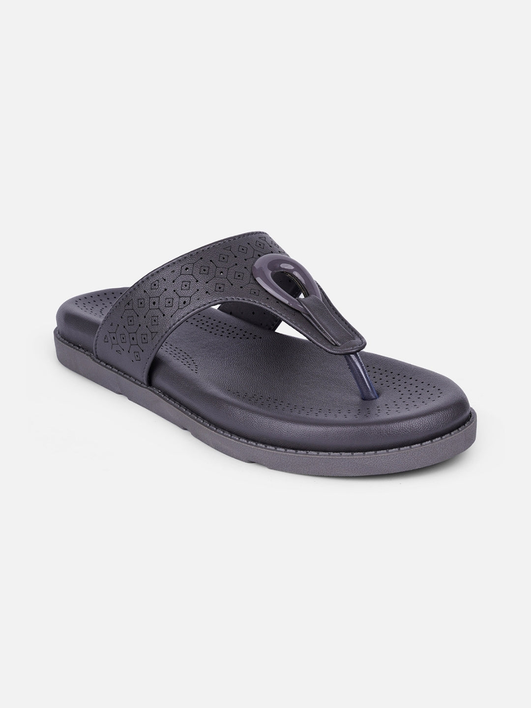 Women's Grey Thong Sandals (IU6015)