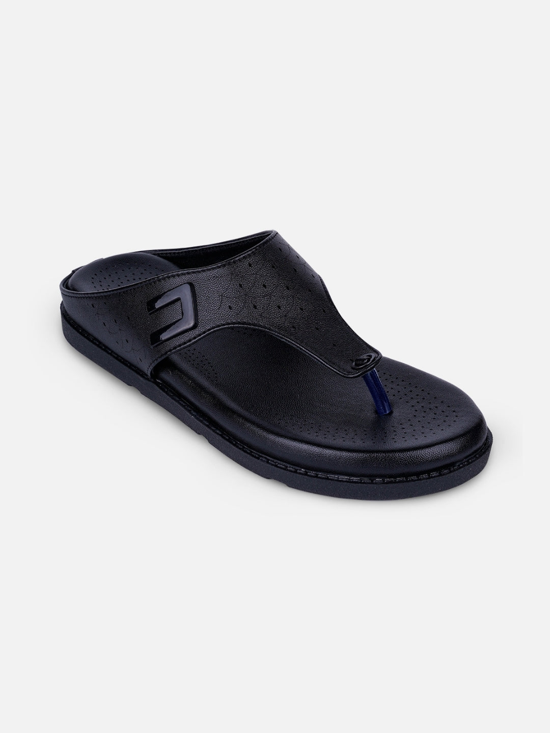 Women's Black Thong Sandals (IU6016)