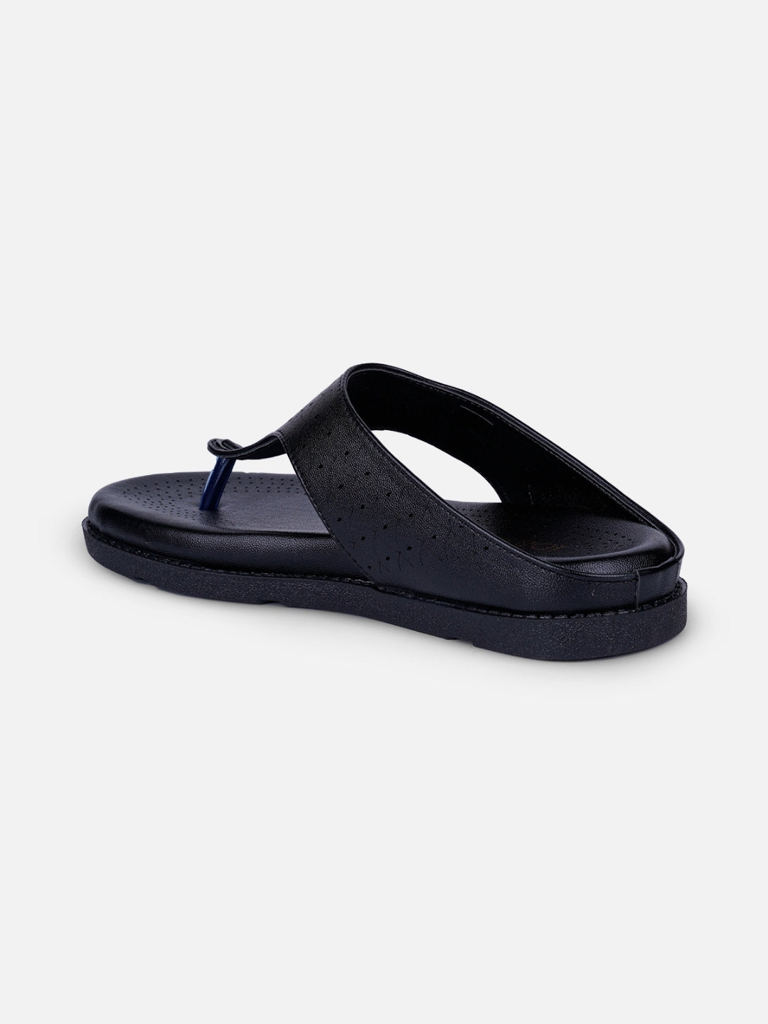 Women's Black Thong Sandals (IU6016)