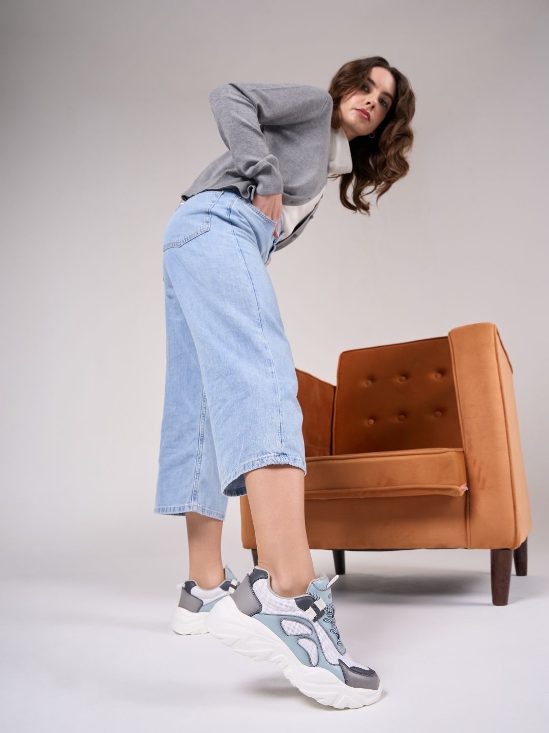 Women's Blue/Grey All Seasons Wearing Sneakers (IU1001)