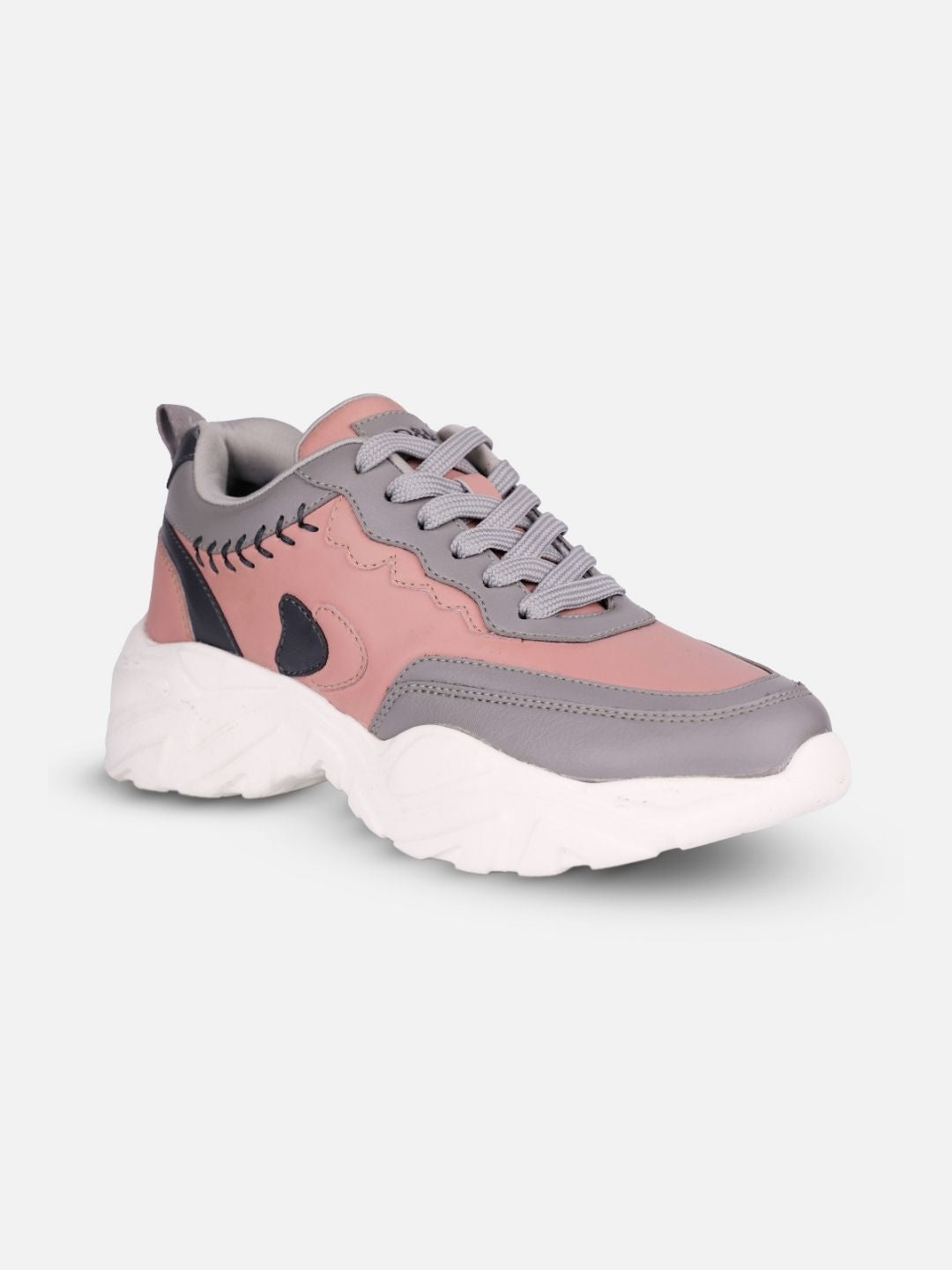 Women's Pink/Grey All Seasons Wearing Sneakers (IU1002)