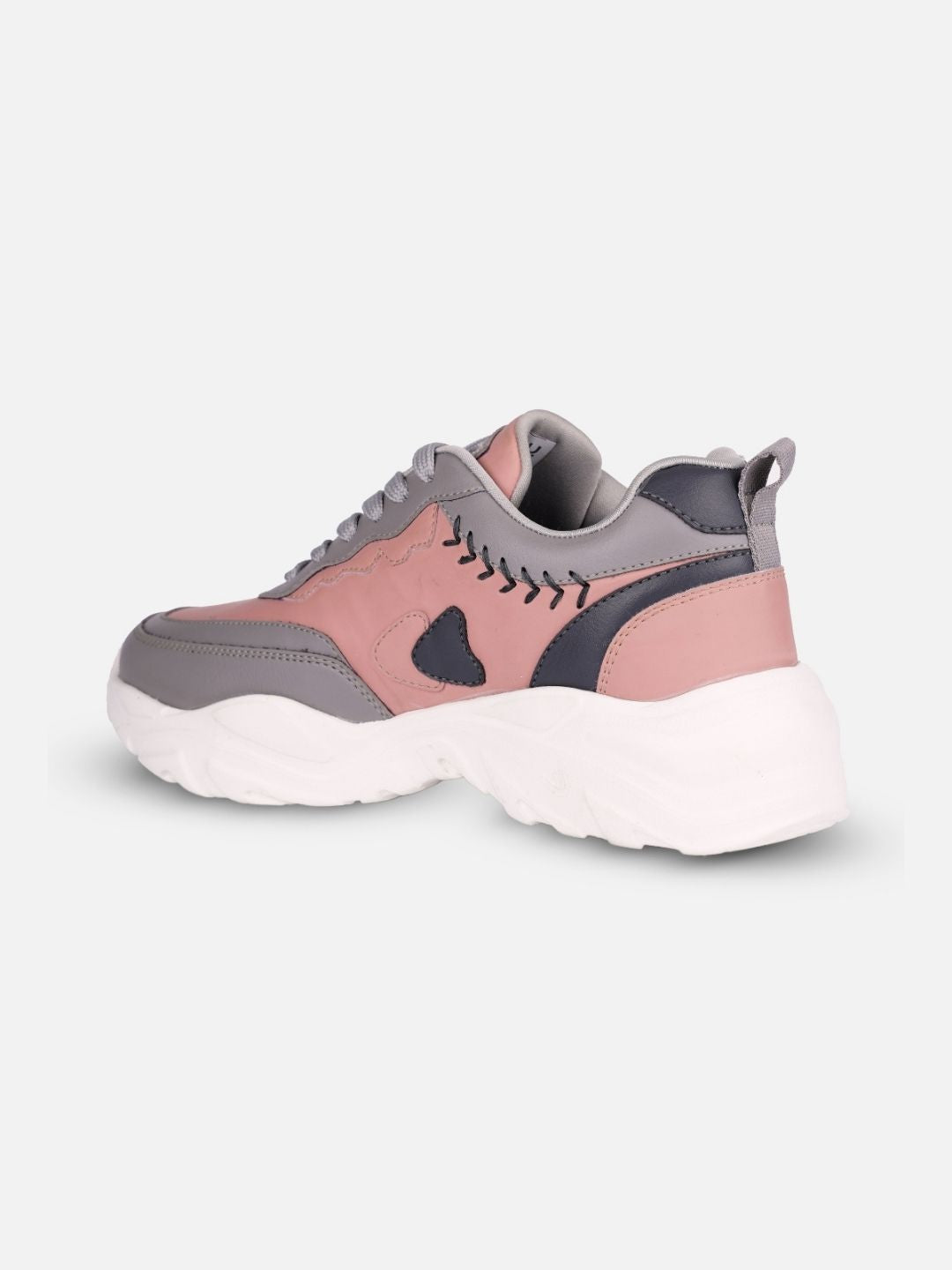 Women's Pink/Grey All Seasons Wearing Sneakers (IU1002)