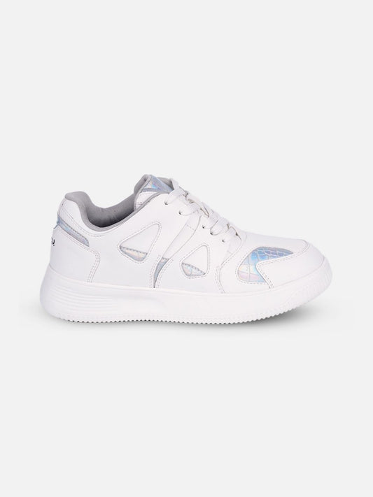 Women's White Platform Sneakers (IU1009)
