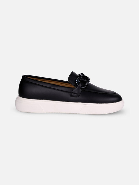 Women's Black Casual Slip On (IU1018)