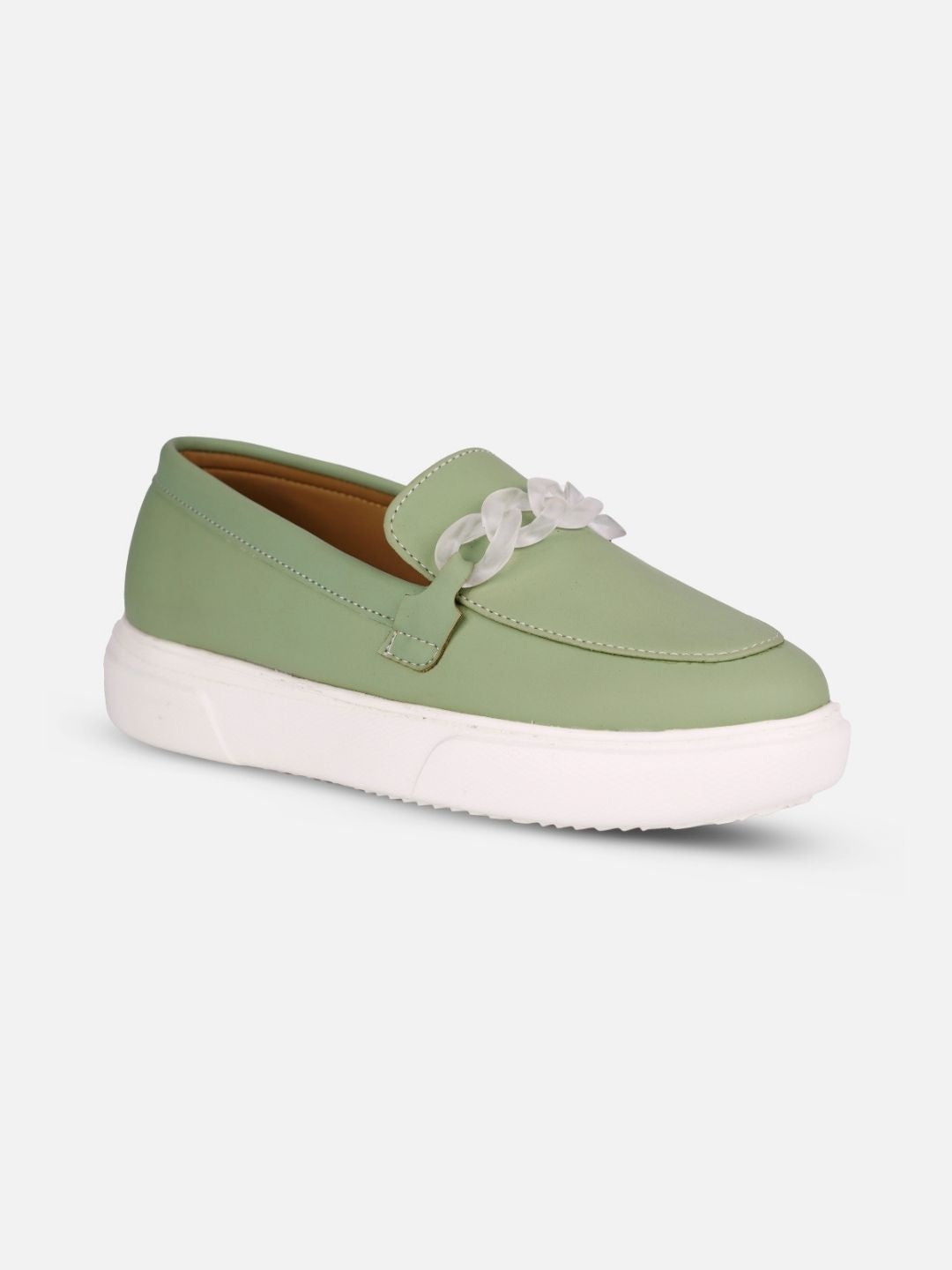 Women's Green Casual Slip On (IU1019)