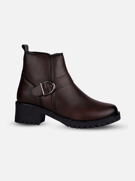 Women's Brown Ankle Boots (IU5001)