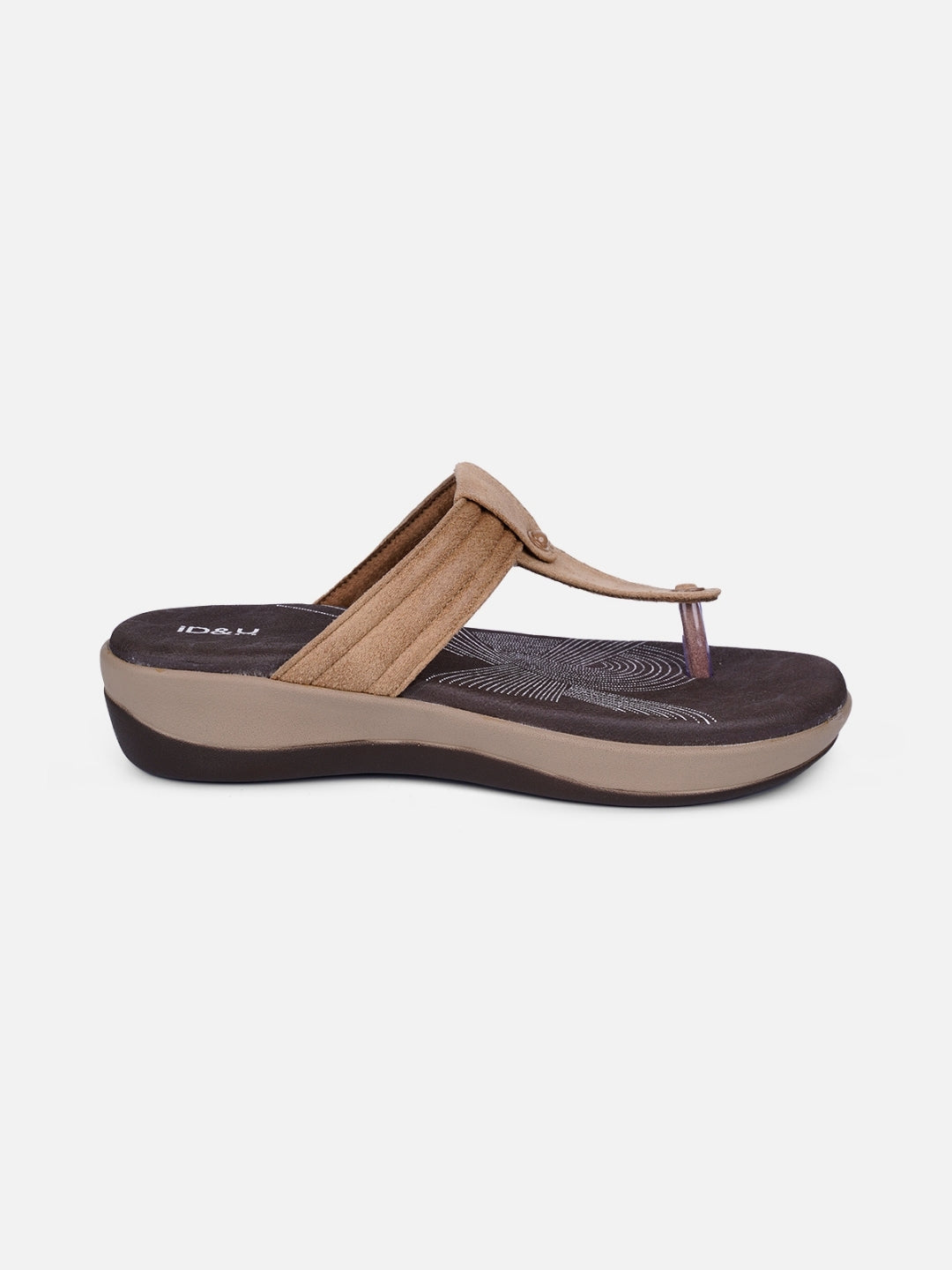 Women's Beige Thong Sandals (IU6002)