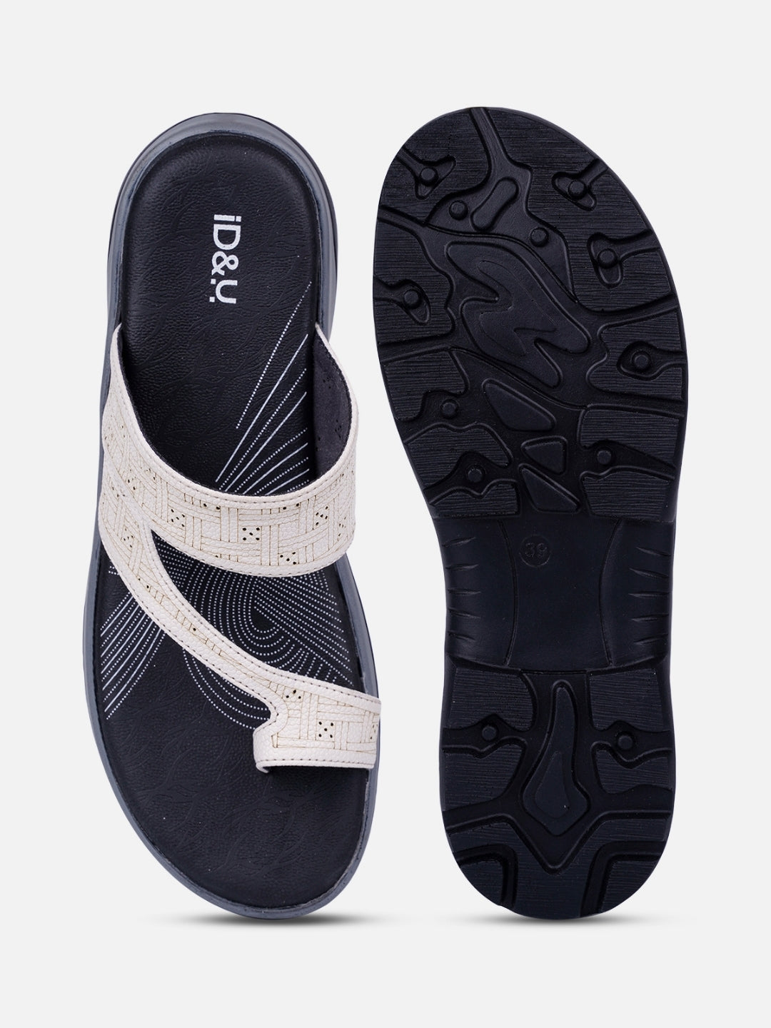 Women's White Thong Sandals (IU6008)
